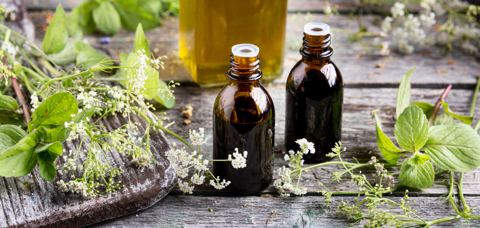 Image d'huiles essentielles : aromathérapie